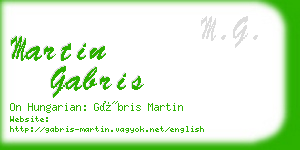 martin gabris business card